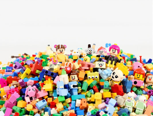 Lebendiges Titelbild mit bunten LEGO-Steinen, das Kreativität und Spaß symbolisiert. Perfekt für den Blog-Artikel über LEGO Sets als Investment.